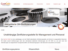 Tablet Screenshot of clarcert.com